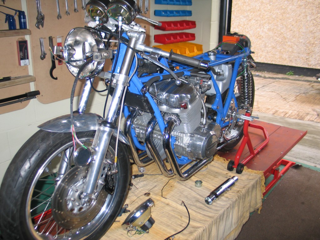 1. Work on the Honda CB750 cafe racer project continues