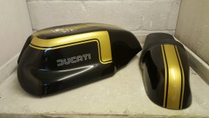 Ducati tank painted